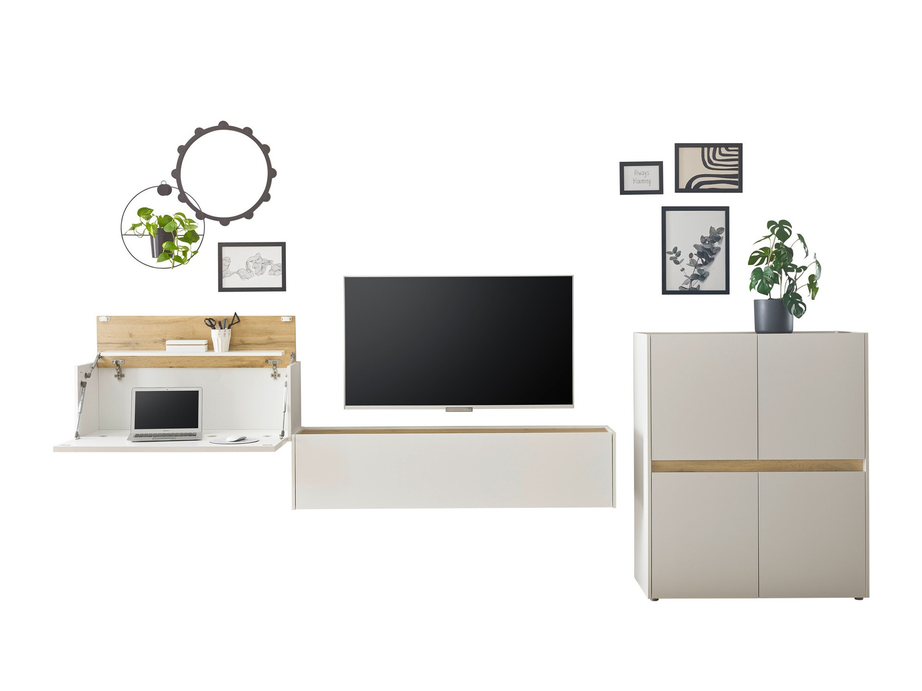 Dnevni boravak Elbsori 148 (Bijela + Wotan hrast)