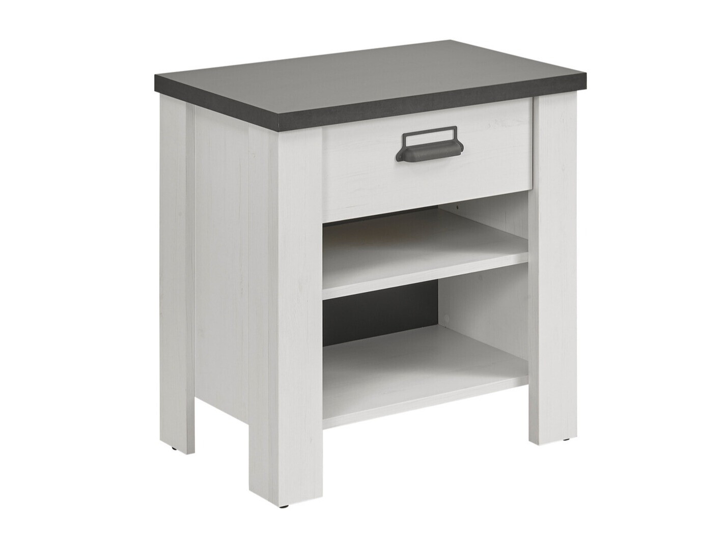 Noćni ormarić Cirtale 102 (Antracit + Izbijeljeni bor)