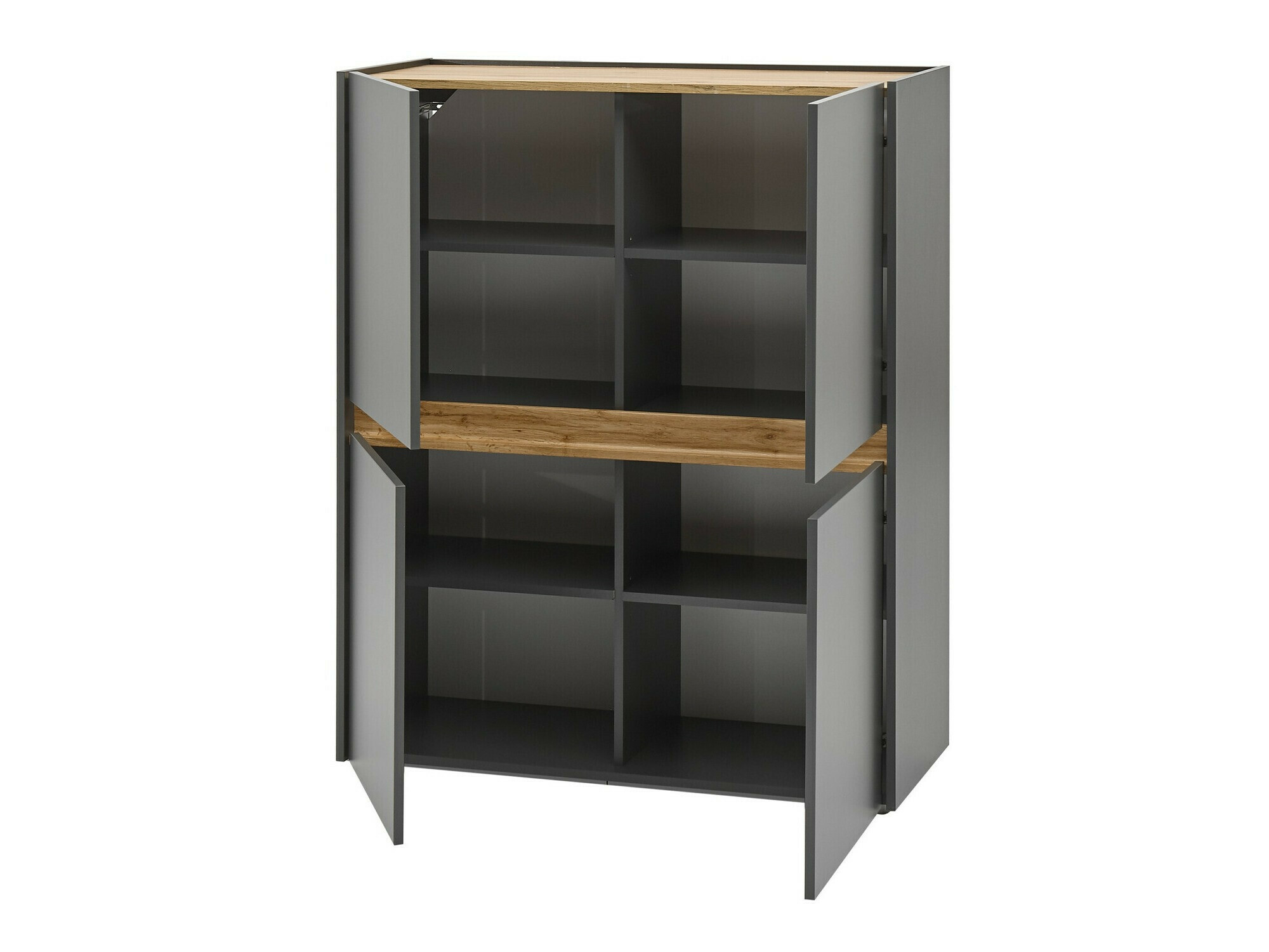 Set za dnevni boravak Elbsori 148 (Antracit + Hrast Wotan)