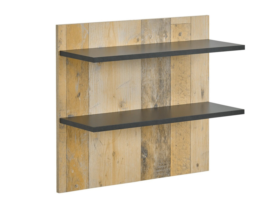 Zidna polica Cirtale 105 (Ostarjelo drvo + Antracit)