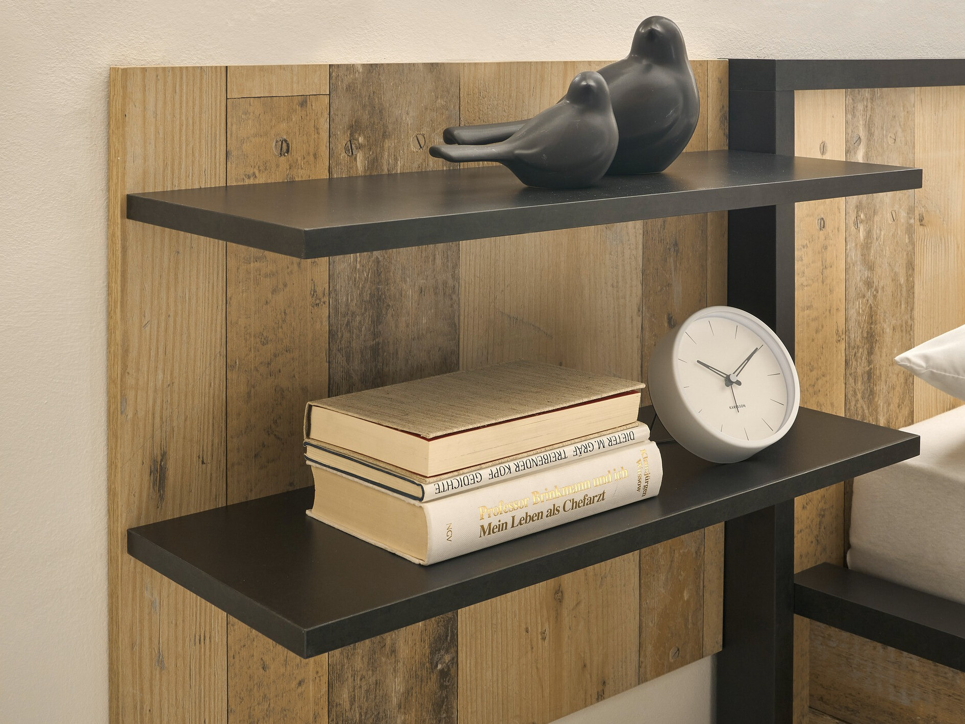 Zidna polica Cirtale 105 (Starinsko drvo + Antracit)