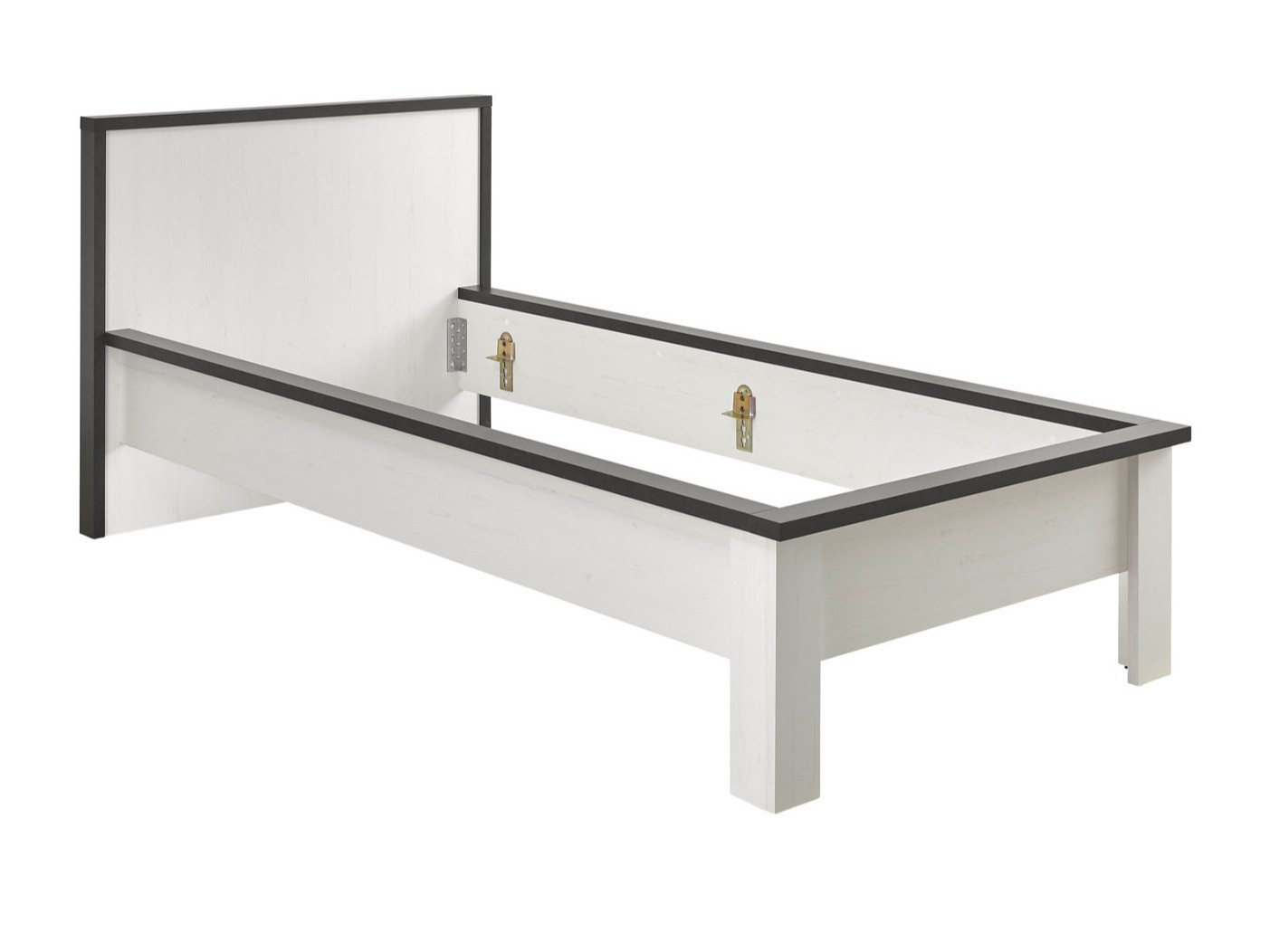 Krevet Cirtale 109 (Izbijeljeni bor + Antracit)