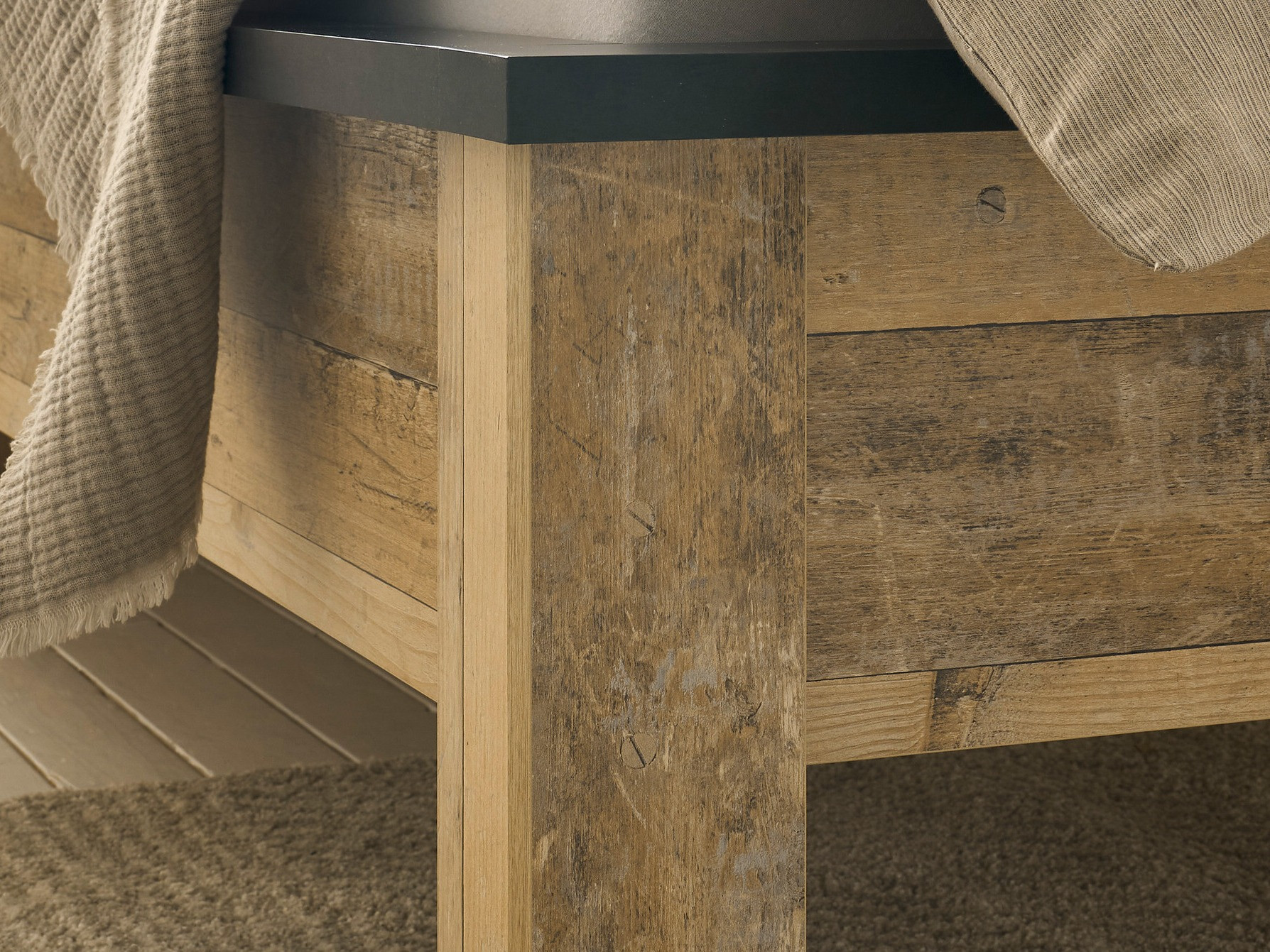 Krevet Cirtale 109 (Starinsko drvo + Antracit)