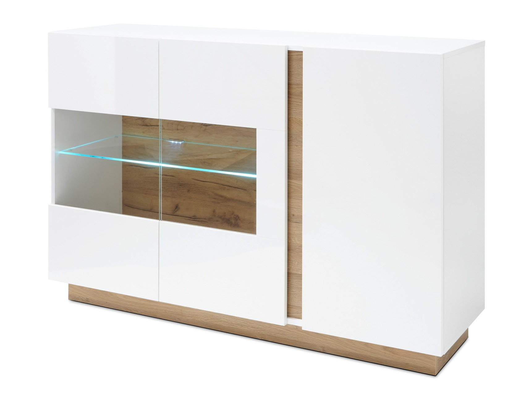 Ormarić Veropho 104 (Sjajno bijela + Grandson hrast)