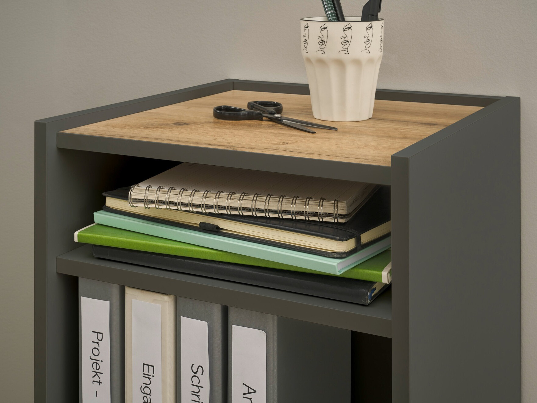 Polica Elbsori 149 (Antracit + Wotan hrast)