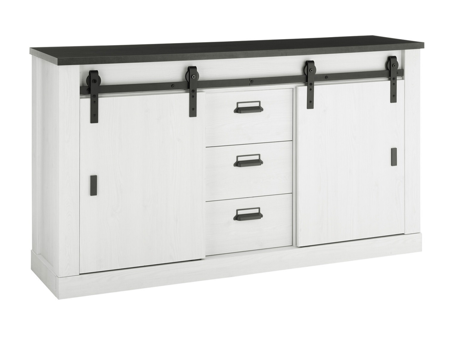 Komoda Cirtale 116 (Antracit + Izbijeljeni bor)