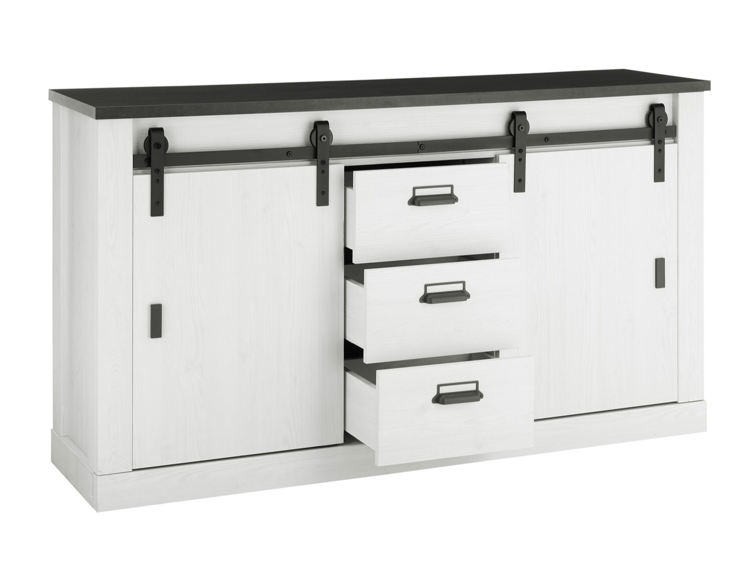 Komoda Cirtale 116 (Antracit + Izbijeljeni bor)