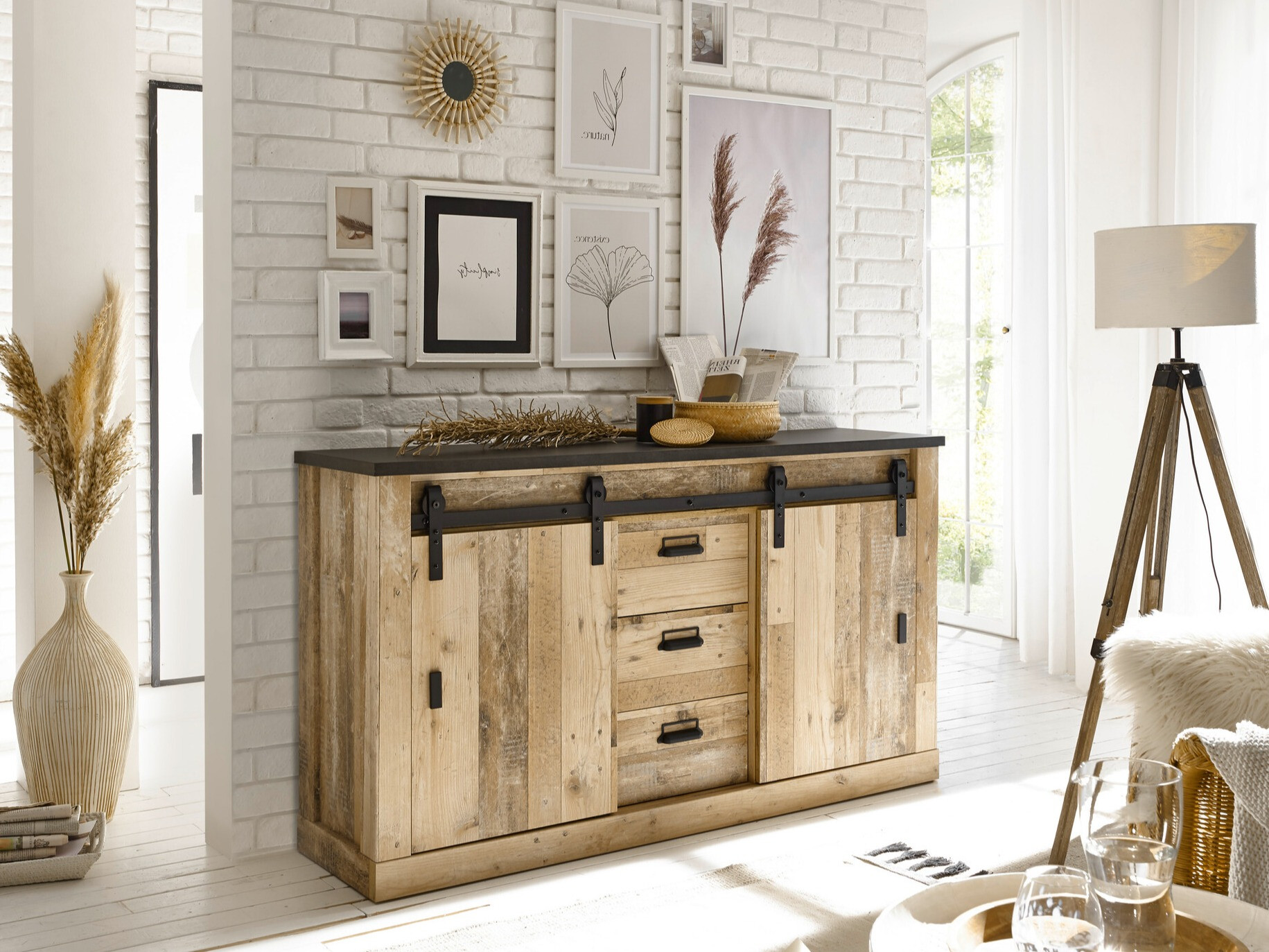 Komoda Cirtale 116 (Antracit + Starinsko drvo)