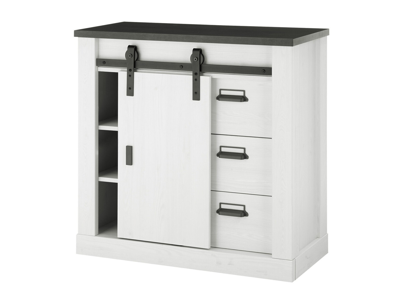 Komoda Cirtale 117 (Antracit + Izbijeljeni bor)