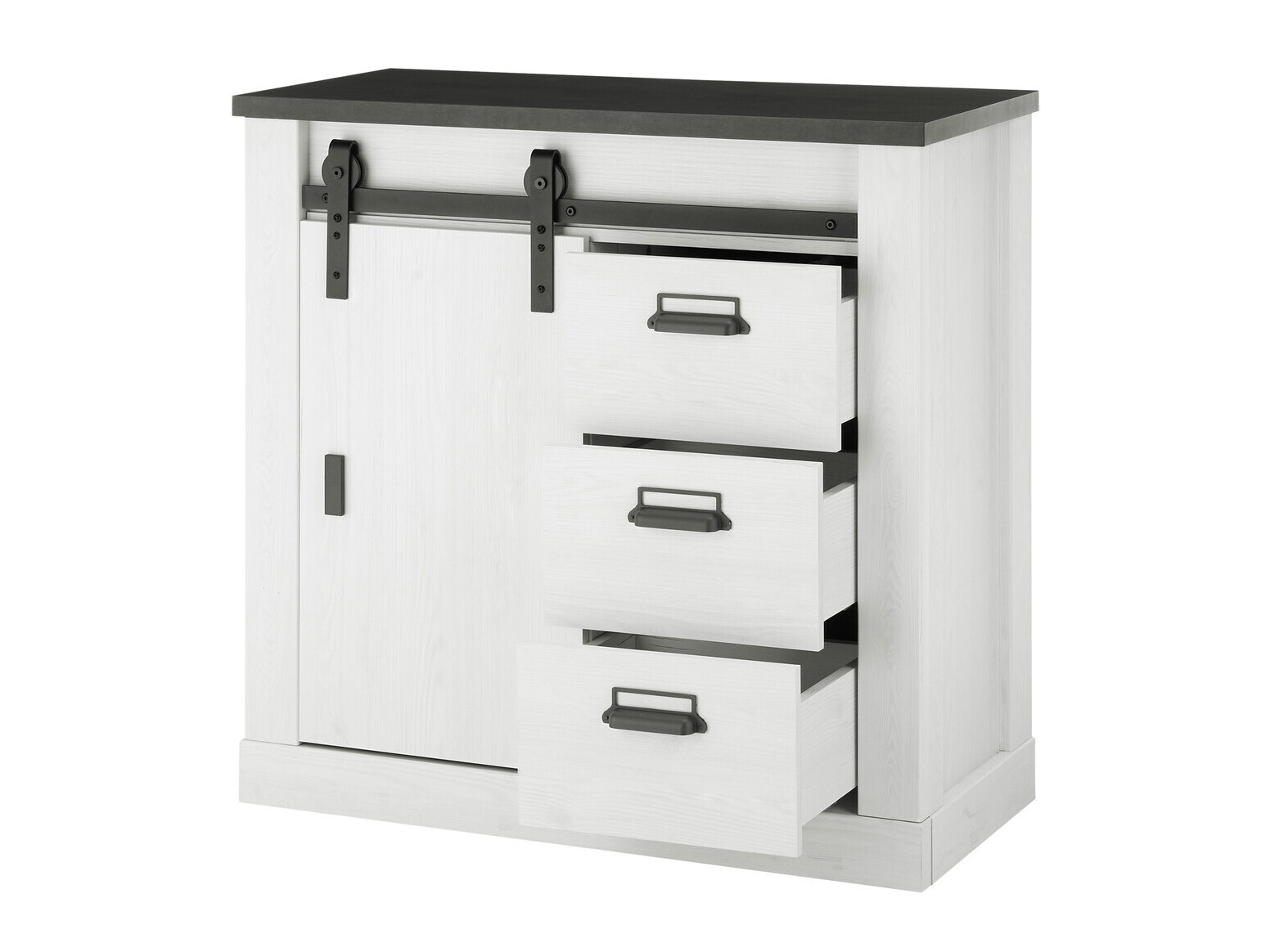 Komoda Cirtale 117 (Antracit + Izbijeljeni bor)