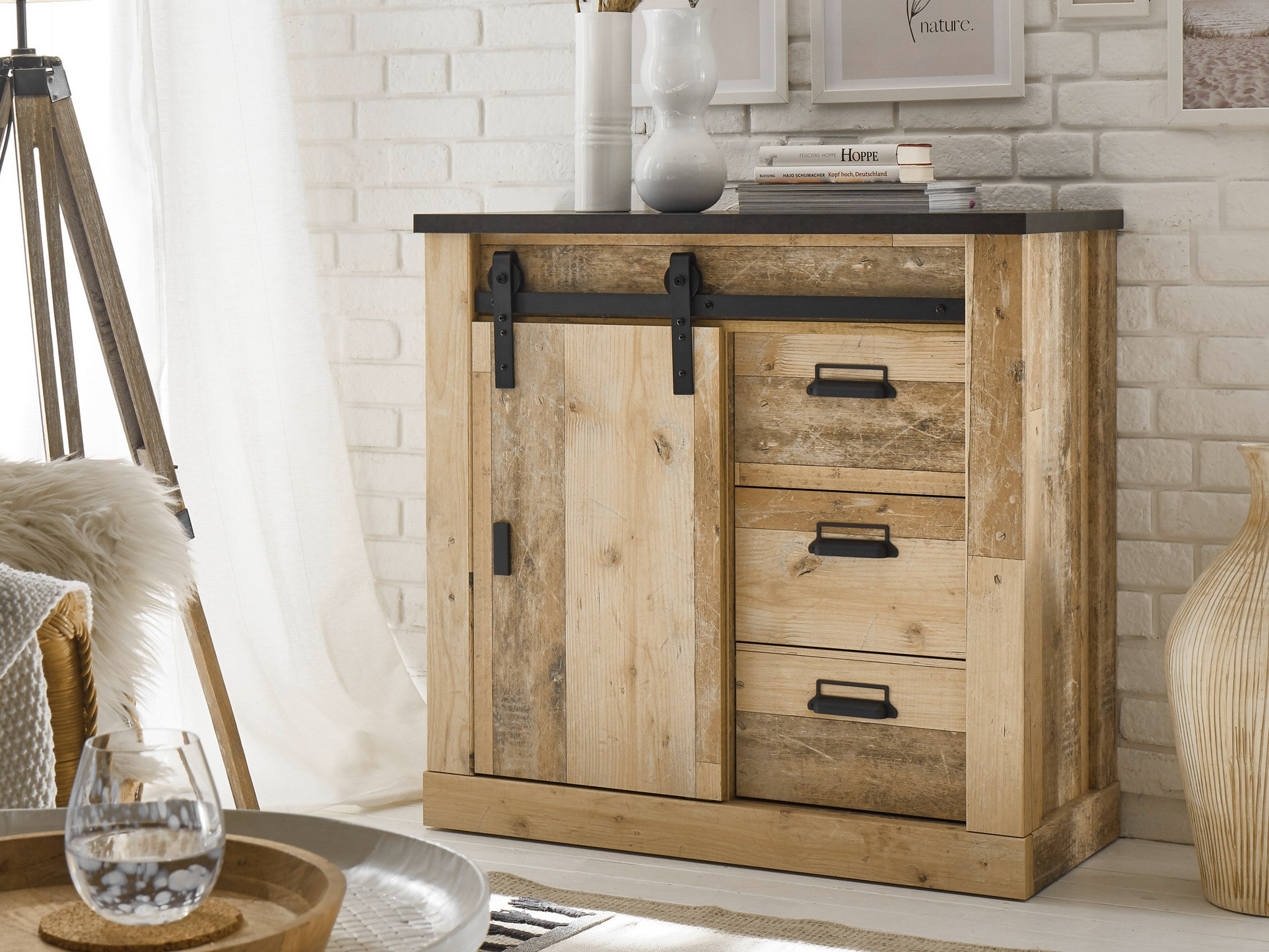 Komoda Cirtale 117 (Antracit + Starinsko drvo)