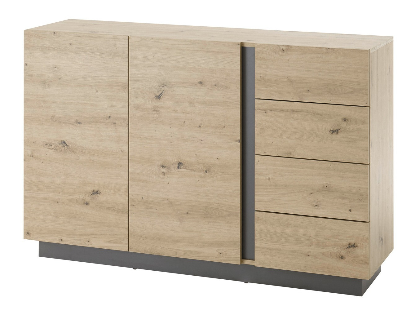 Komoda Veropho 107 (Artisan hrast + Grafit)