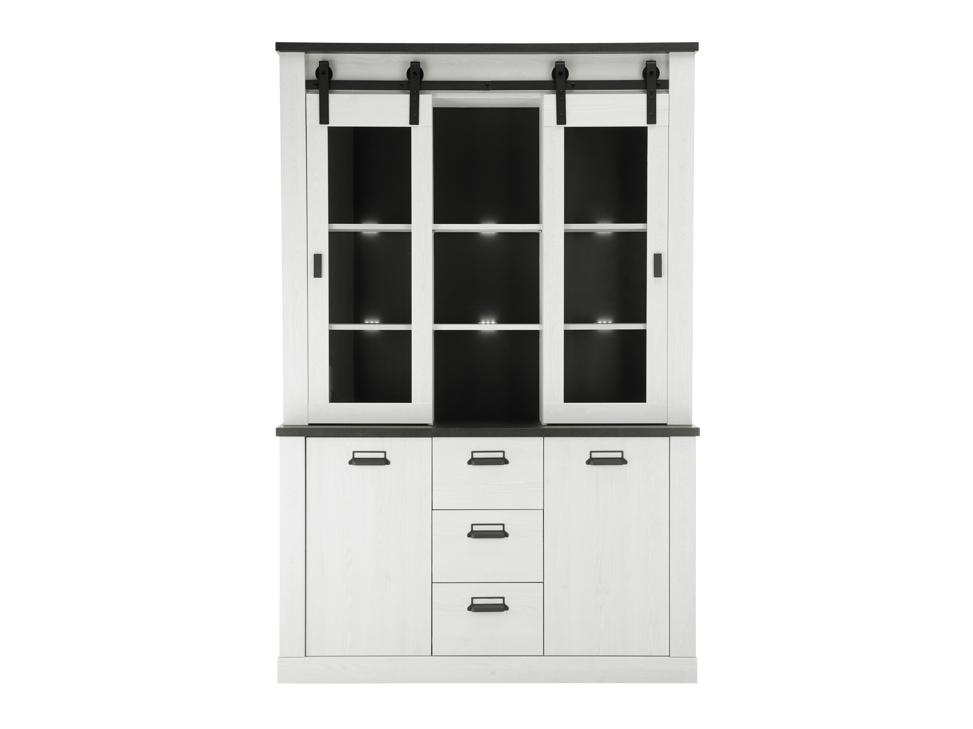 Polica Cirtale 110 (Izbijeljeni bor + Antrahite)