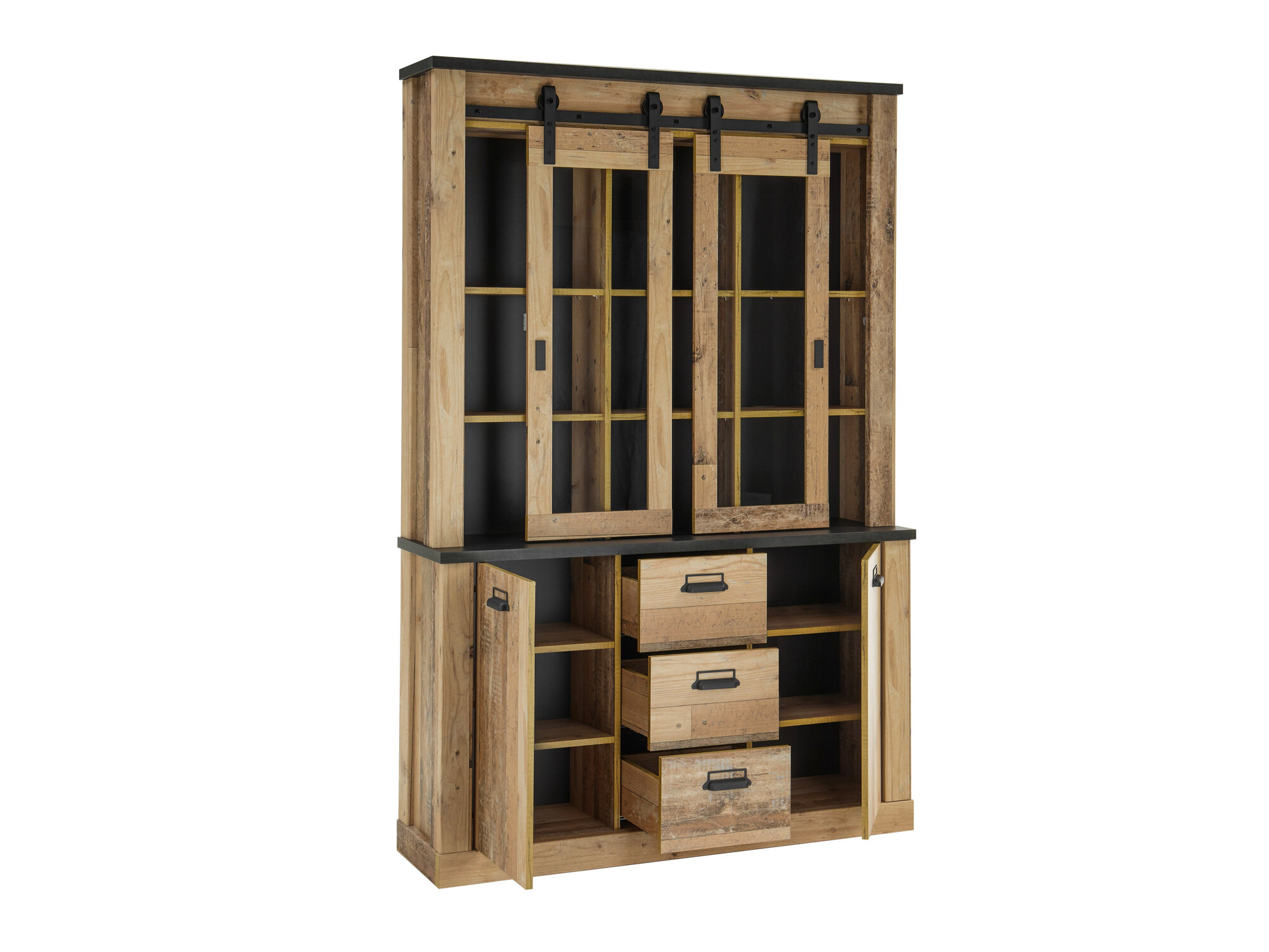 Polica Cirtale 110 (Starinsko drvo + Antracit)