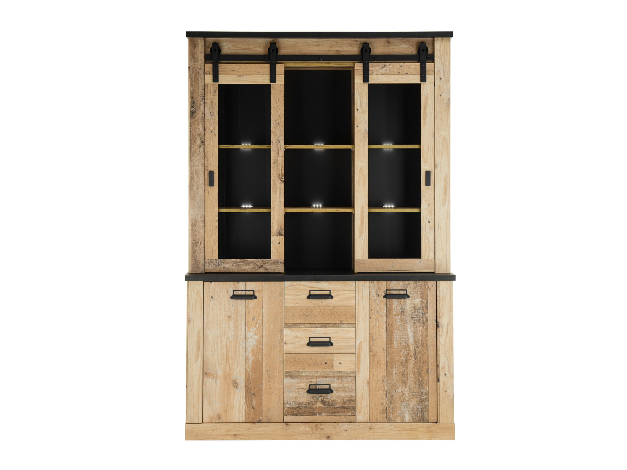 Polica Cirtale 110 (Starinsko drvo + Antracit)