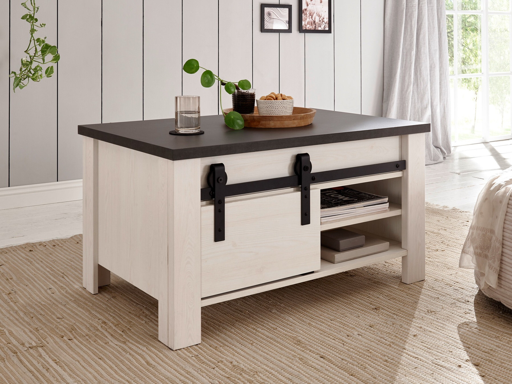 Stolić za kavu Cirtale 111 (Antracit + Izbijeljeni bor)