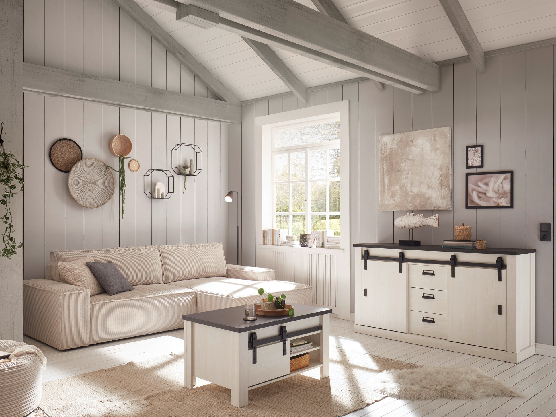 Stolić za kavu Cirtale 111 (Antracit + Izbijeljeni bor)