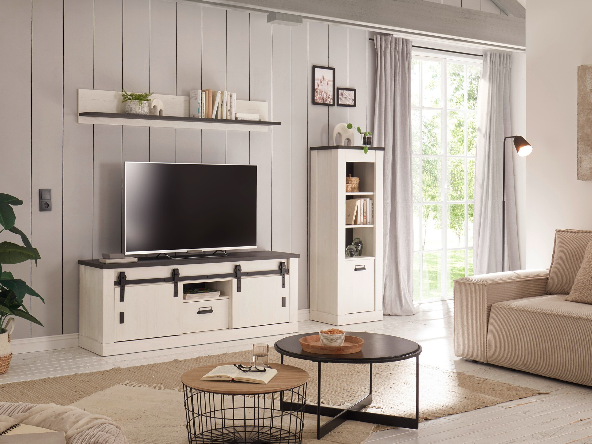 TV stol Cirtale 112 (Antracit + Izbijeljeni bor)