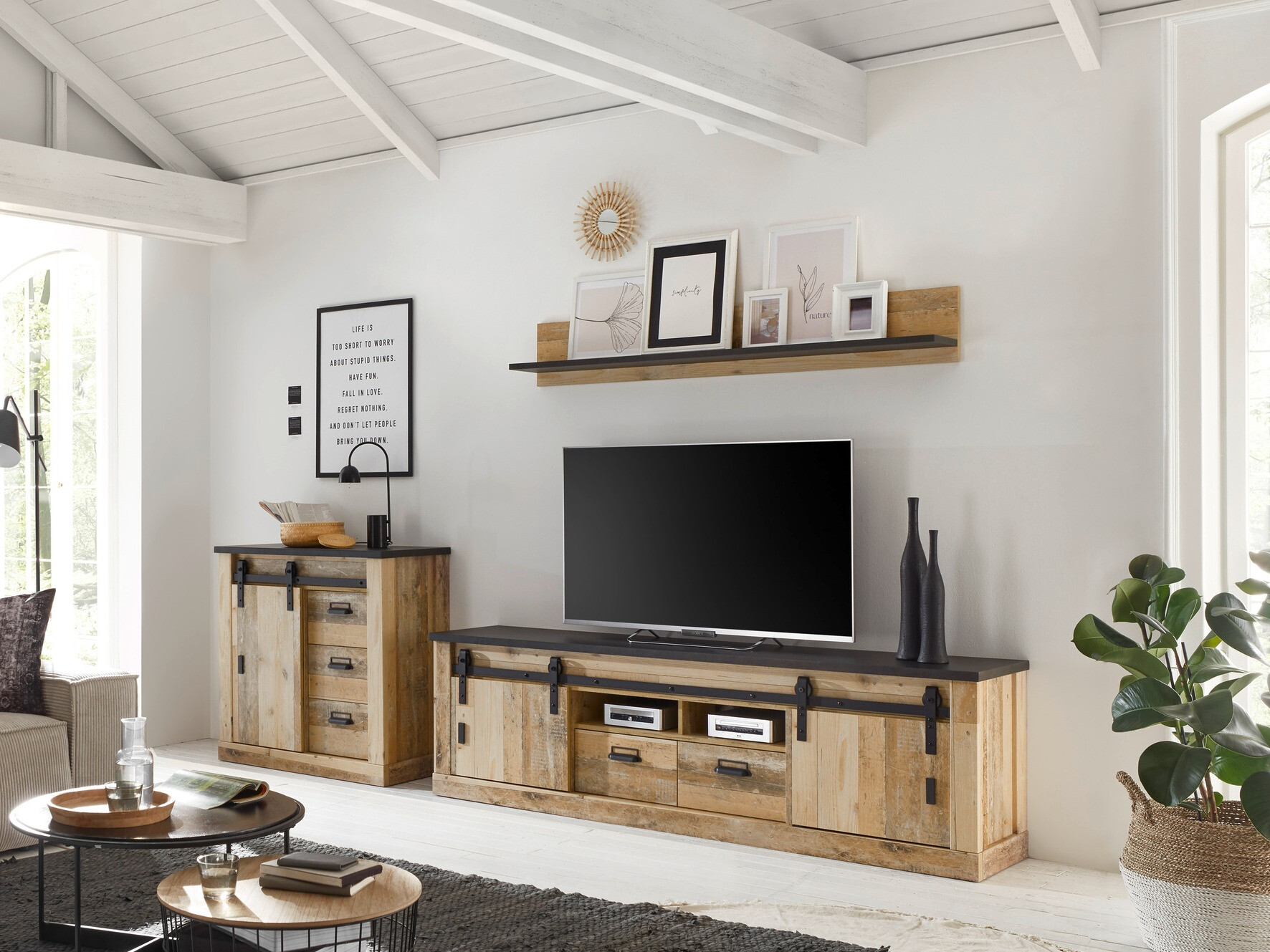 TV stol Cirtale 113 (Antracit + Starinsko drvo)