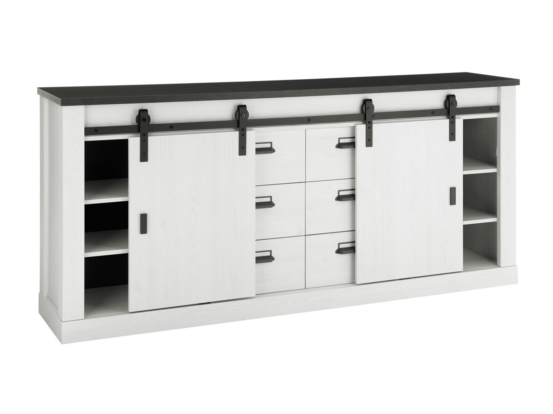 Komoda Cirtale 118 (Antracit + Izbijeljeni bor)