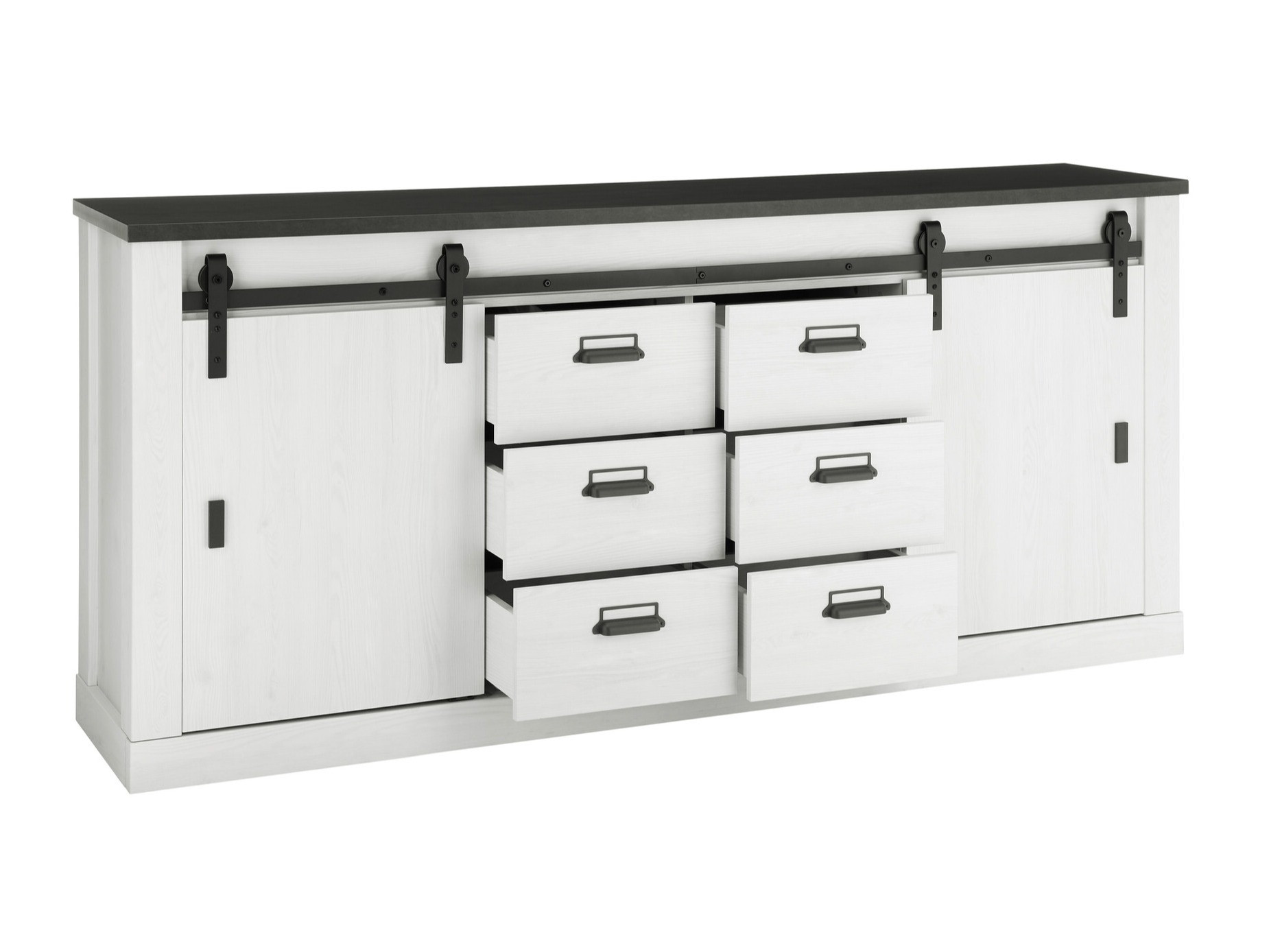 Komoda Cirtale 118 (Antracit + Izbijeljeni bor)