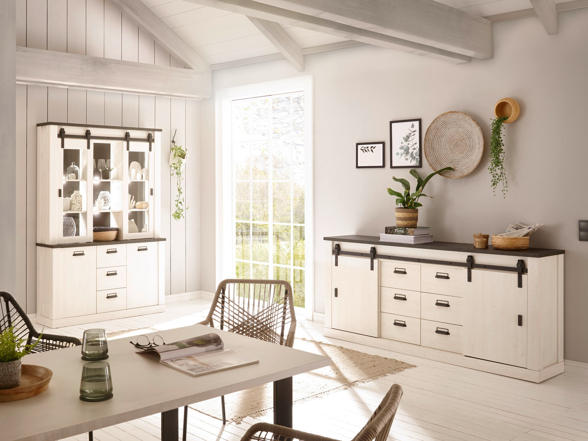 Komoda Cirtale 118 (Antracit + Izbijeljeni bor)