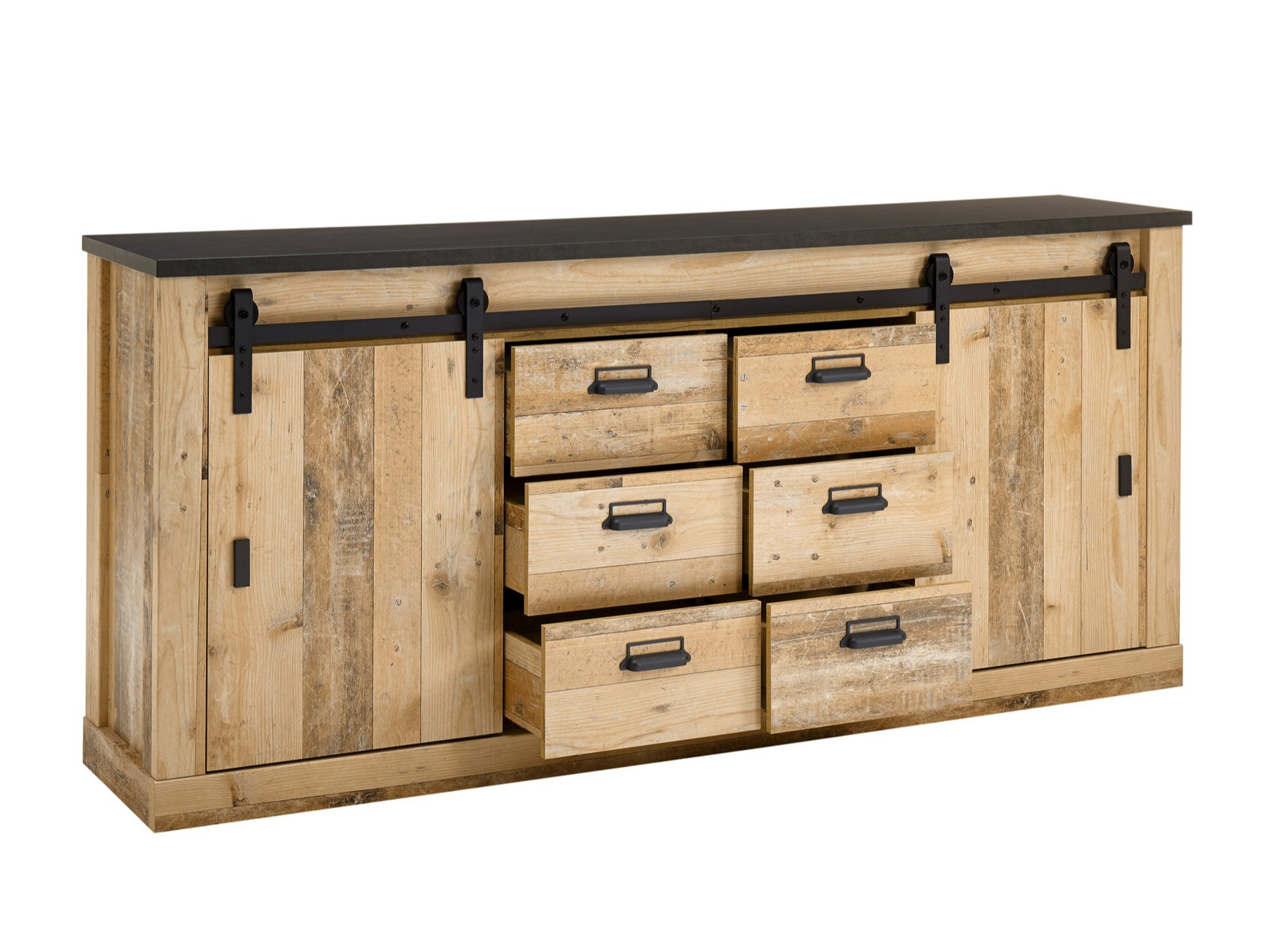 Komoda Cirtale 118 (Antracit + Ostarjelo drvo)