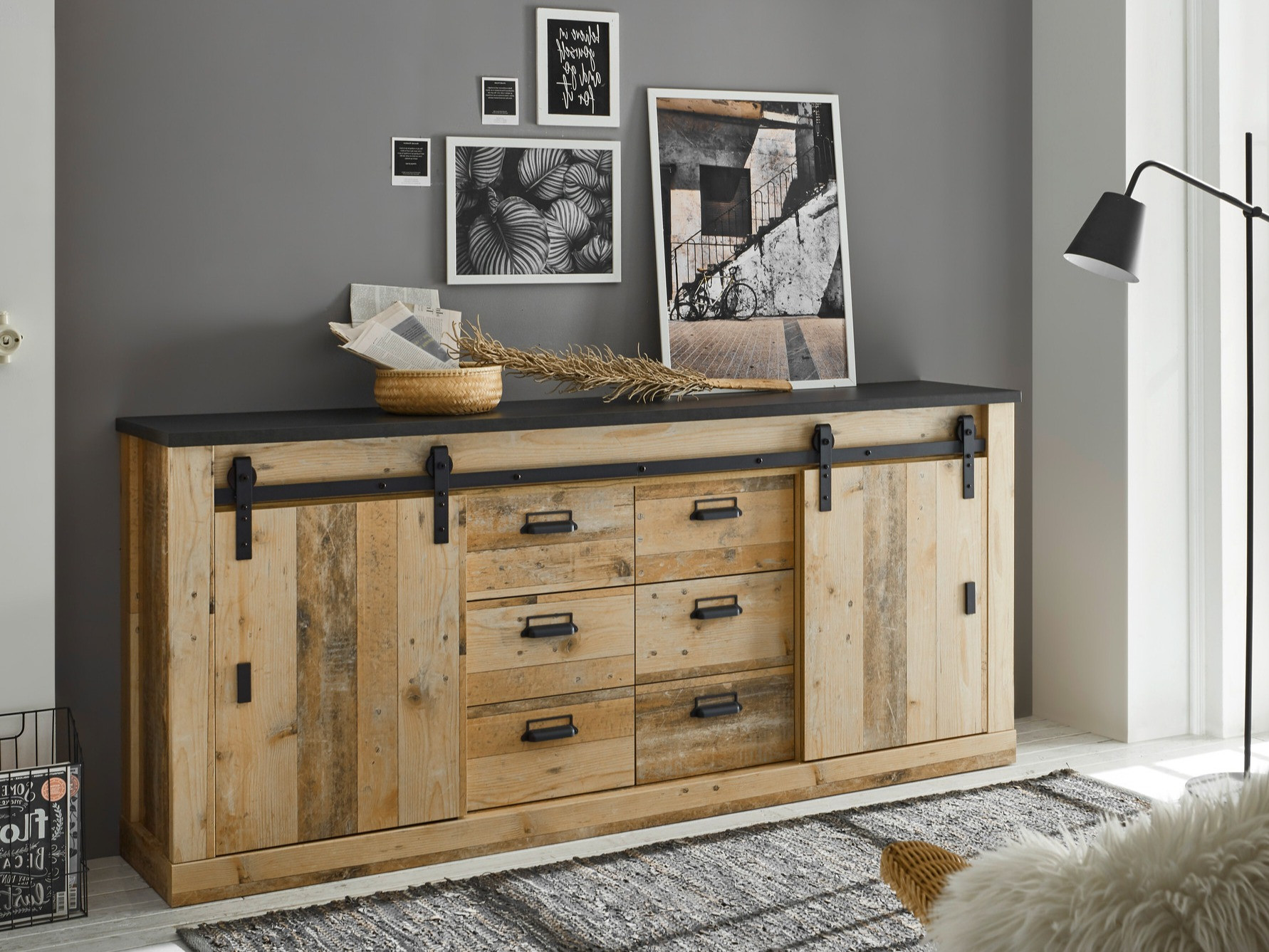 Komoda Cirtale 118 (Antracit + Starinsko drvo)