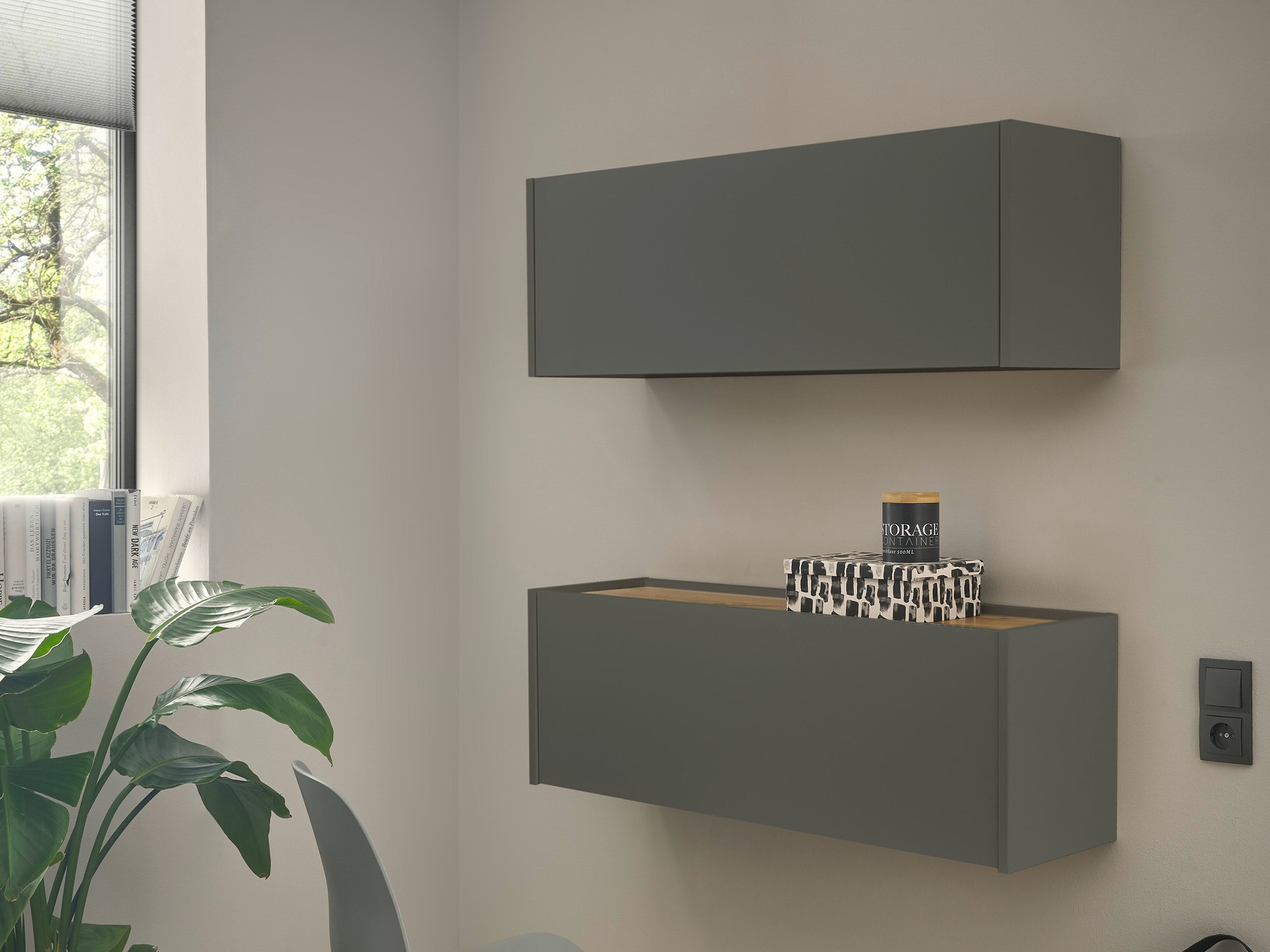 Set za kućni ured Elbsori 158 (Antracit + Hrast Wotan)