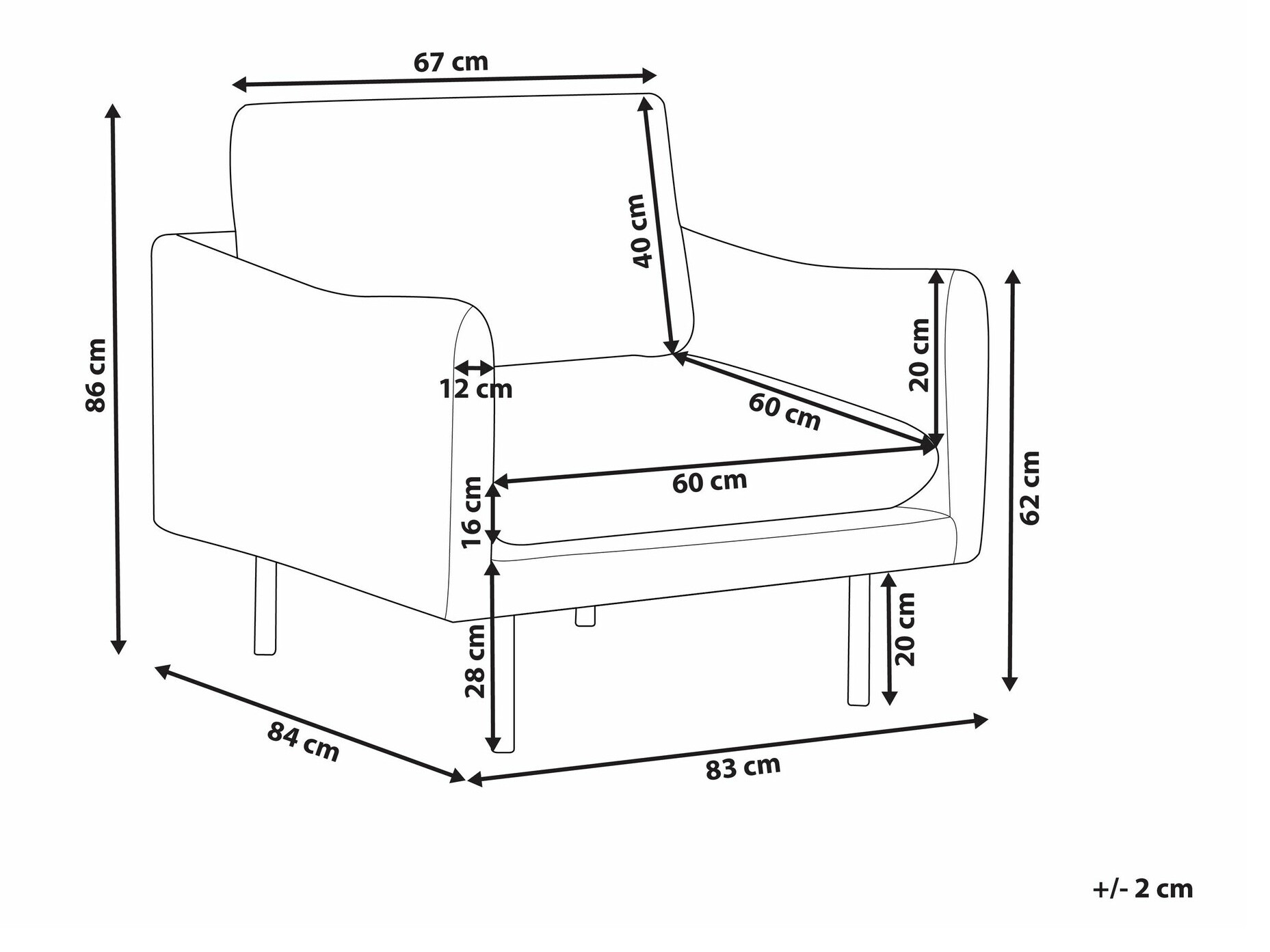 Fotelja Berwyn 1822 (Bež)
