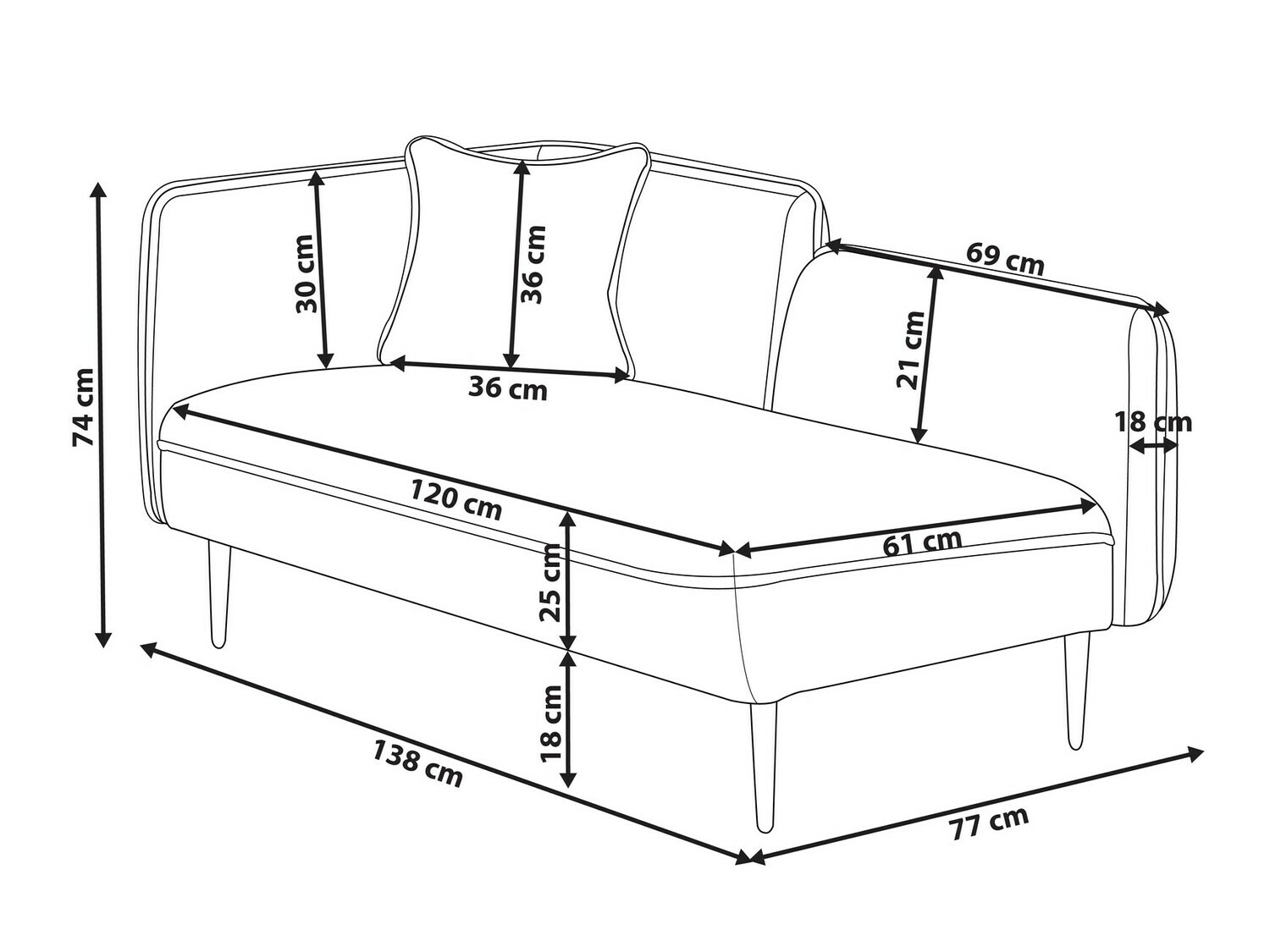 Ležaj Berwyn 311 (Ružičasta)