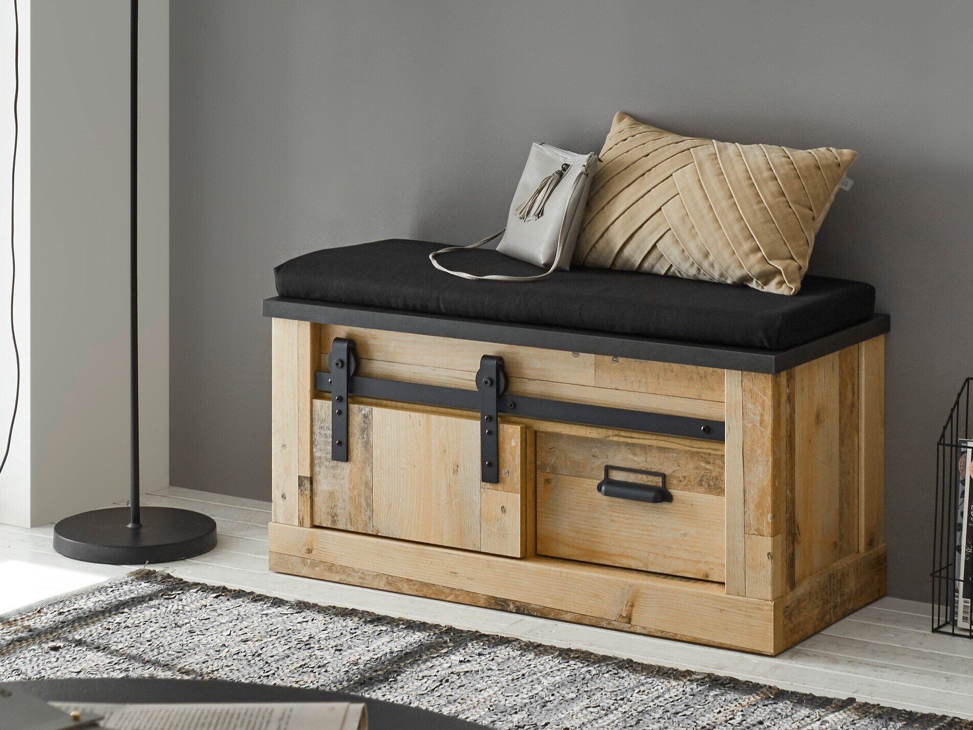 Ormarić za cipele Cirtale 125 (Antracit + Starinsko drvo)