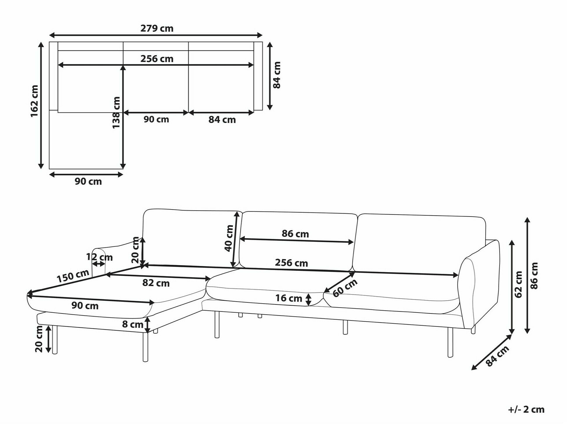 Kutna garnitura Berwyn 1825 (Siva)