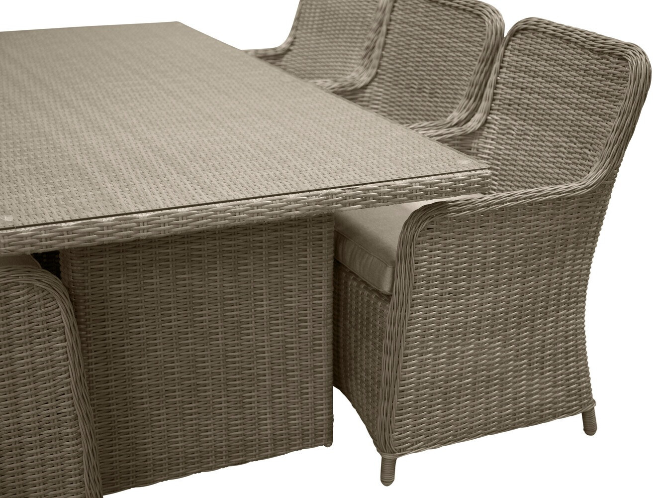 Set stola i stolica Dallas 2201 (Svijetlo smeđa + Bež)