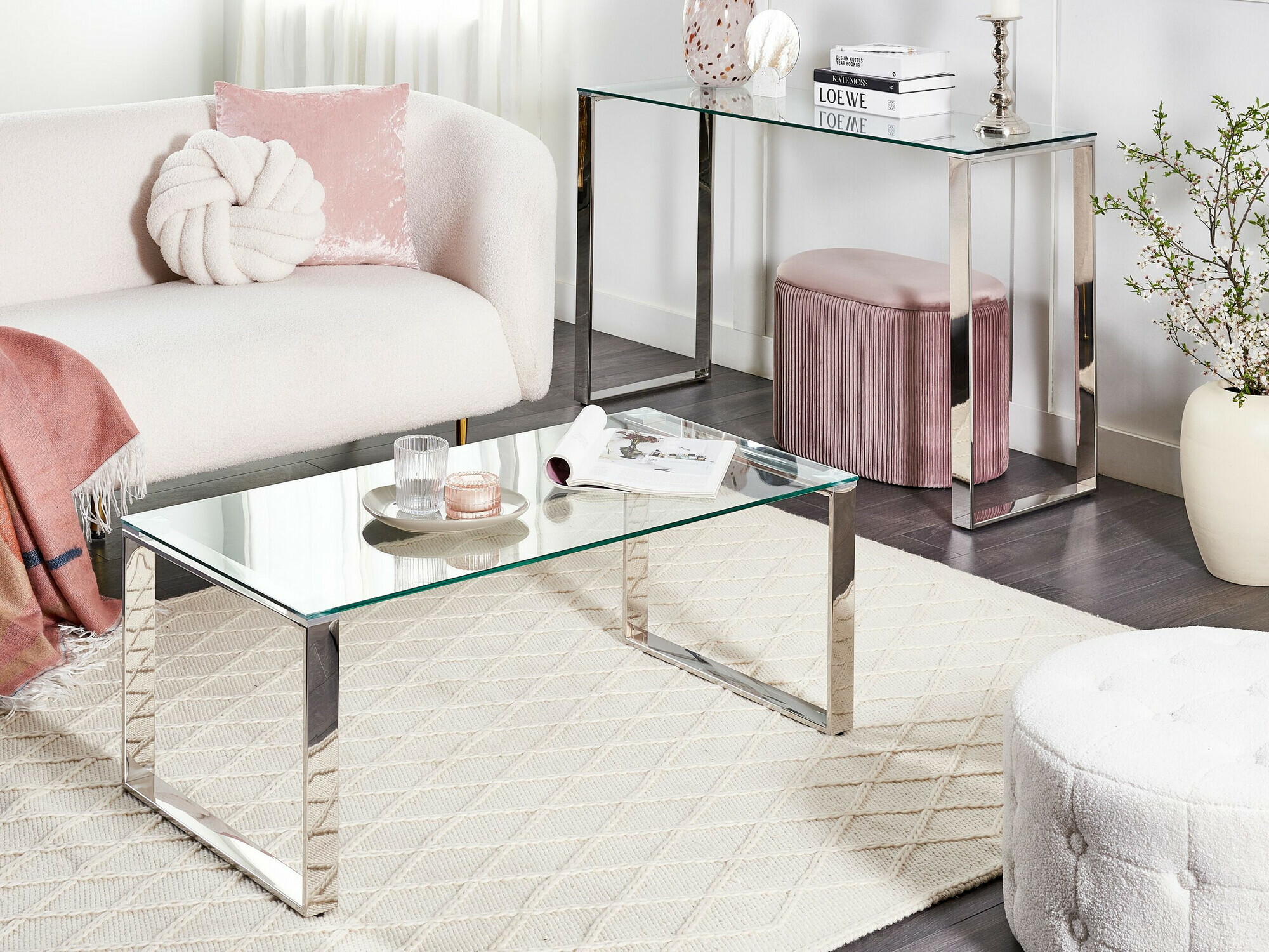 Konzolni stolić Berwyn 1833 (Srebrna)