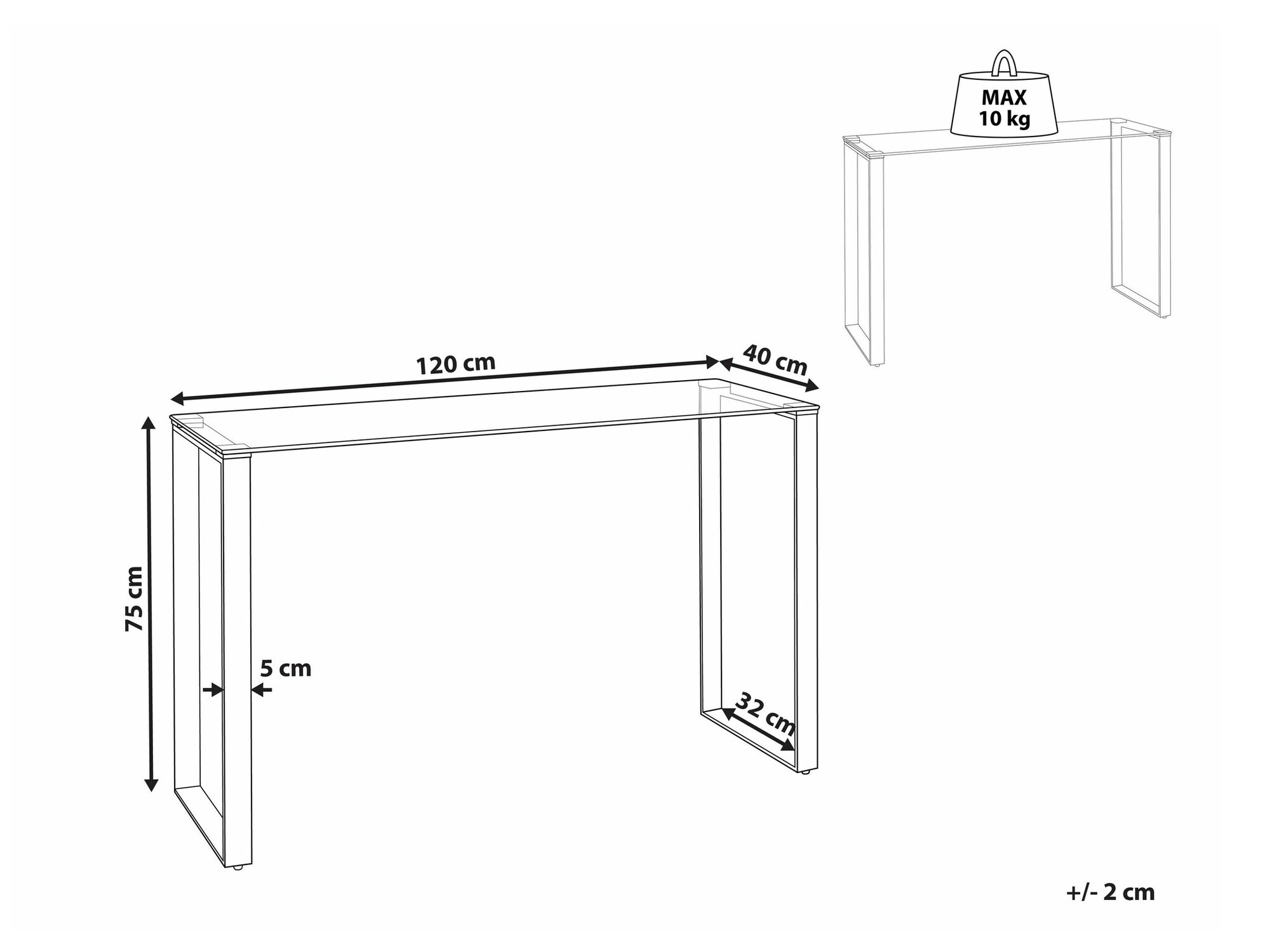 Konzolni stolić Berwyn 1833 (Srebrna)