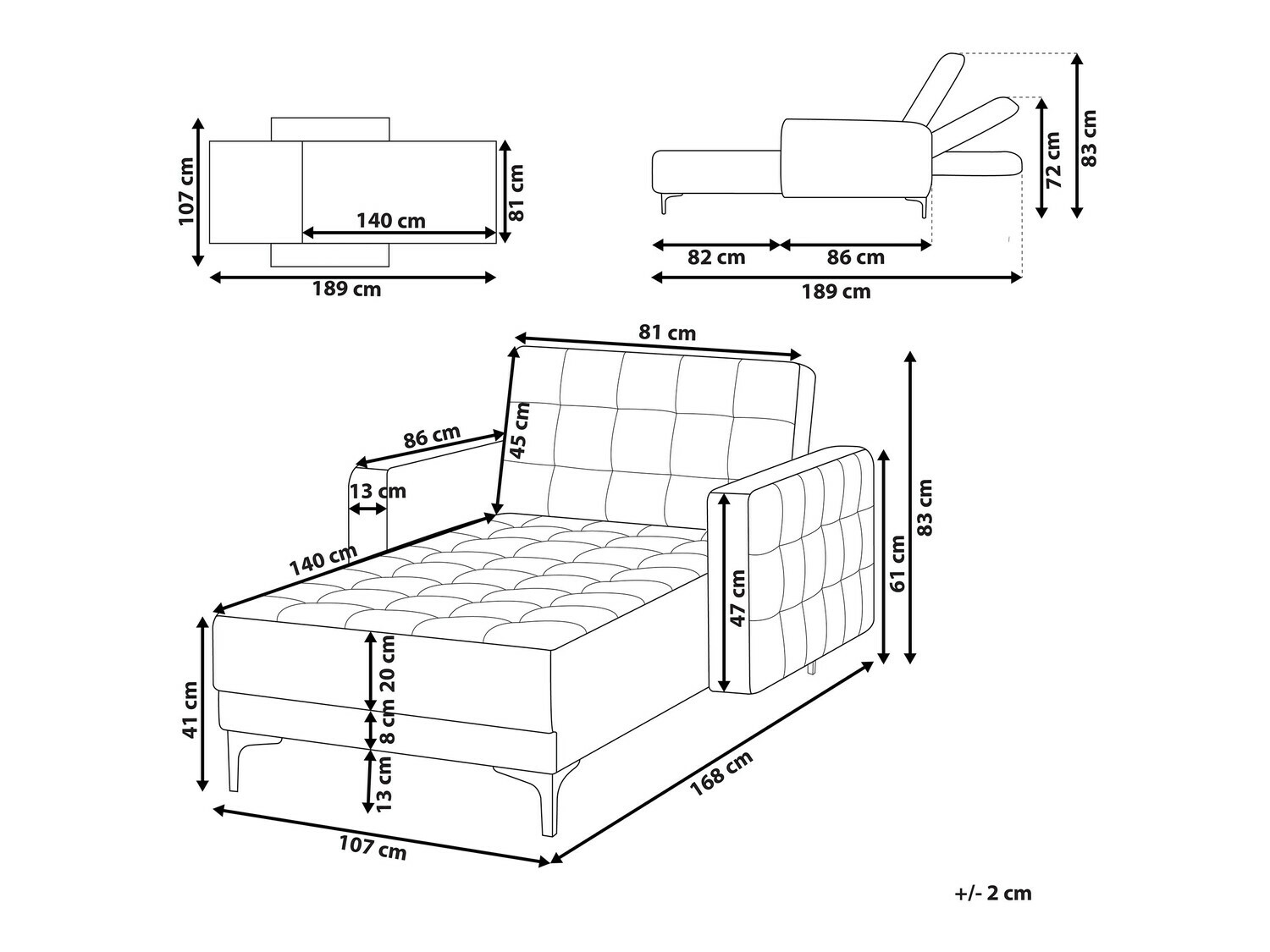 Ležaj Felvena 102 (Grafit)