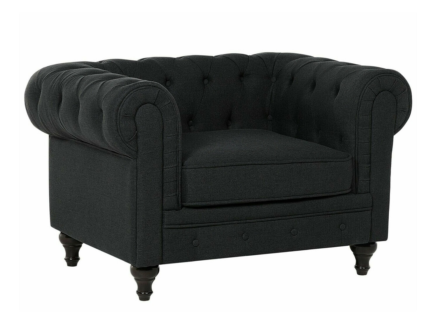 Chesterfield fotelja Cirdoro 102 (Grafit)