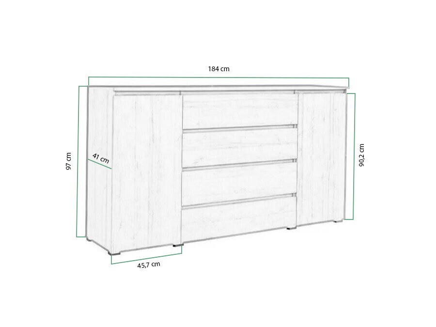 Komoda Cirdora 105 (Sonoma hrast)