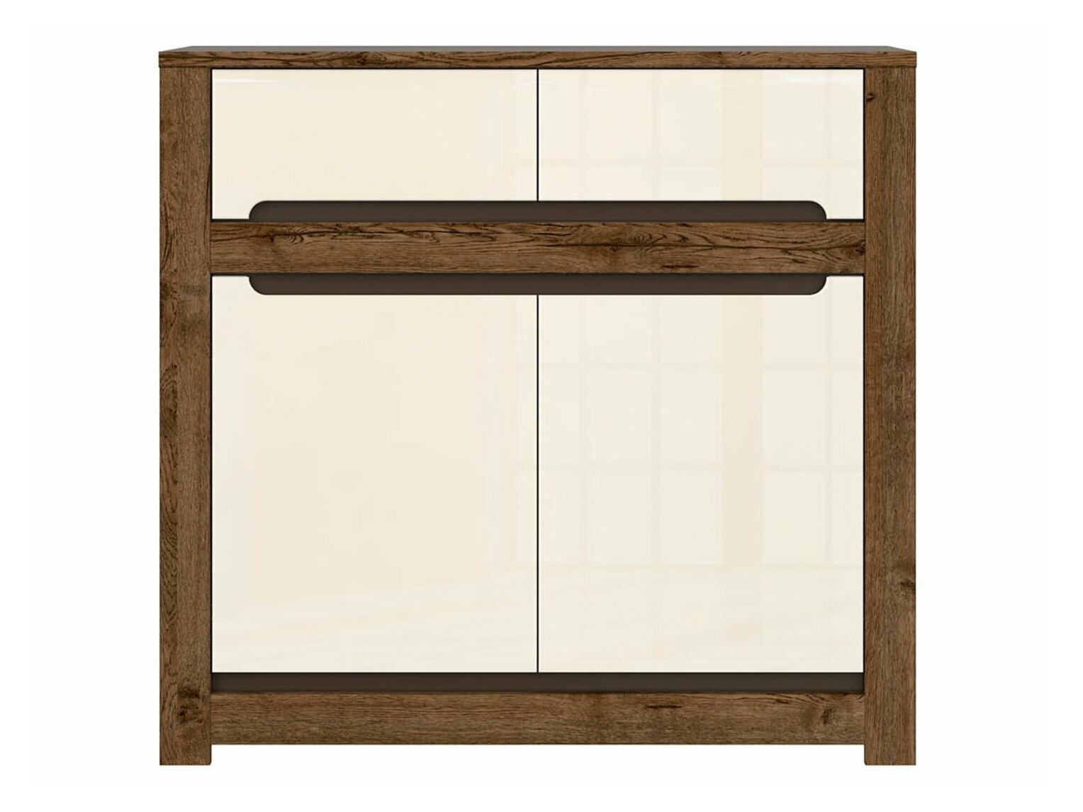 Komoda Ophevaru 100 (Sjajna krem + April hrast)