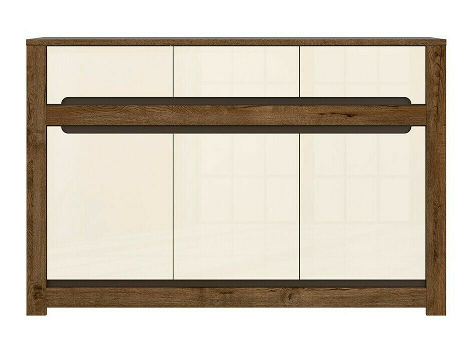 Komoda Ophevaru 101 (Sjajna krem + April hrast)