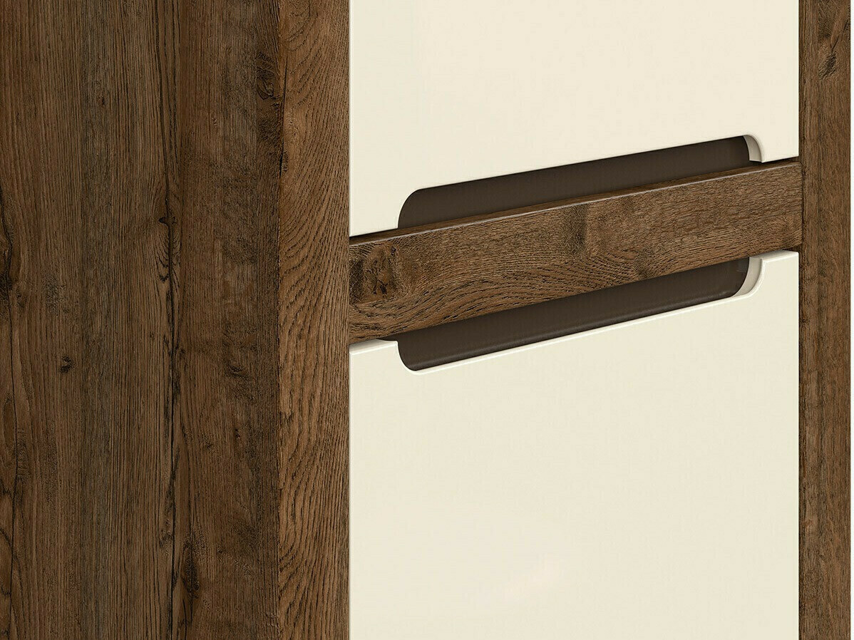 Komoda Ophevaru 101 (Sjajna krem + April hrast)