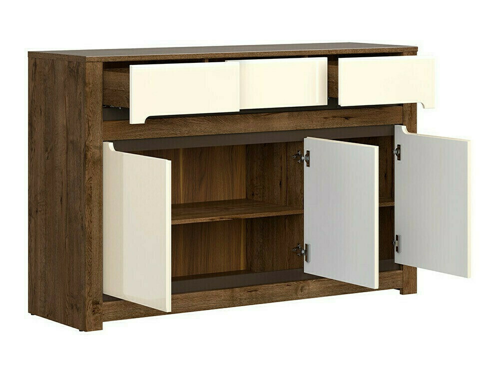 Komoda Ophevaru 101 (Sjajna krem + April hrast)