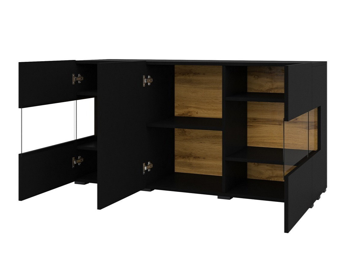 Ormarić Revmiru 102 (Crna + Hrast Wotan)