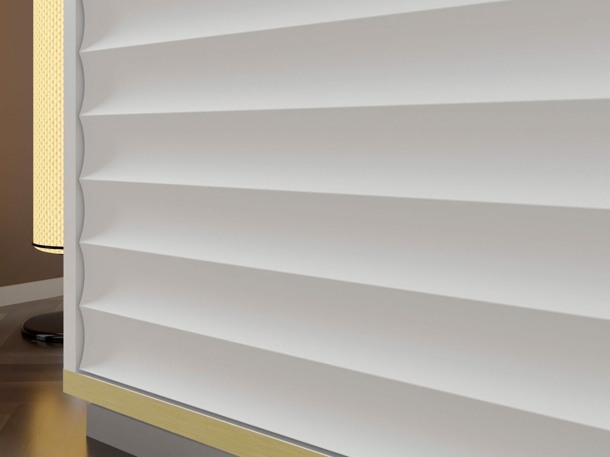 TV stol Buffalo 101 (Bijela + Zlatna)