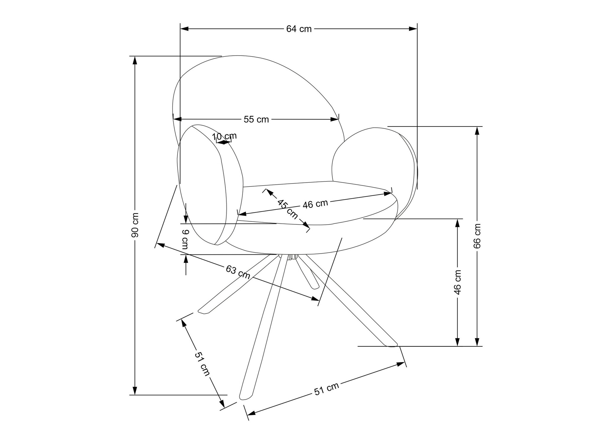 Stolica Houston 1527 (Cappuccino + Crna)