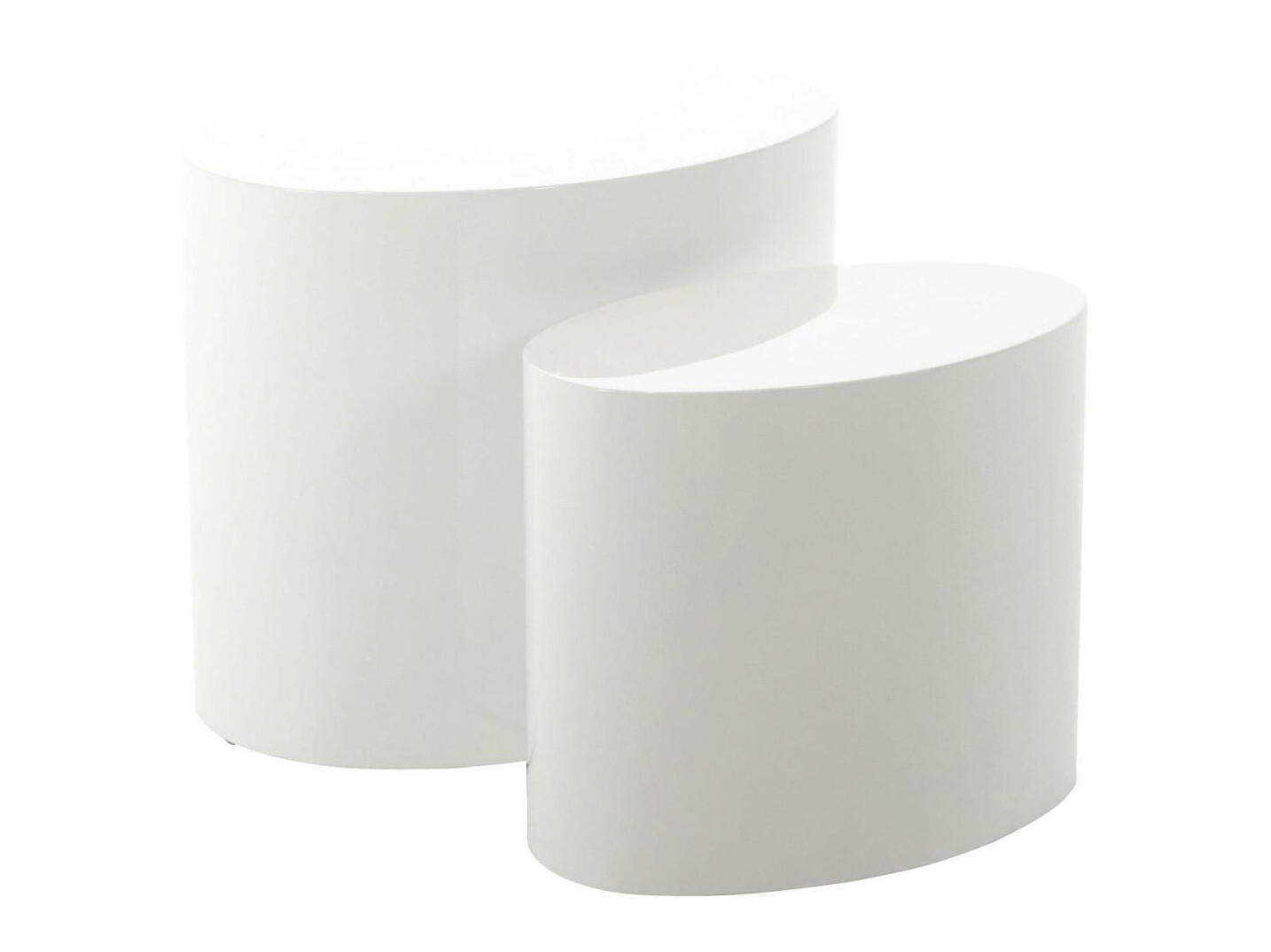 Set pomoćnih stolića Norsica 587 (Sjajno bijela)