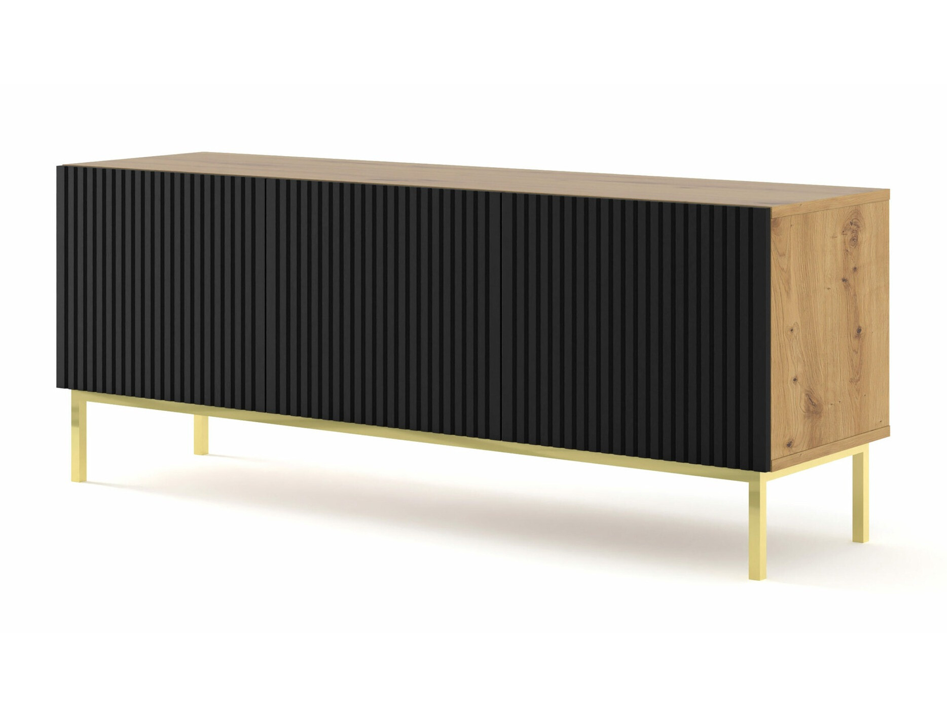 TV stol Mirmaro 102 (Crna + Artisan hrast)