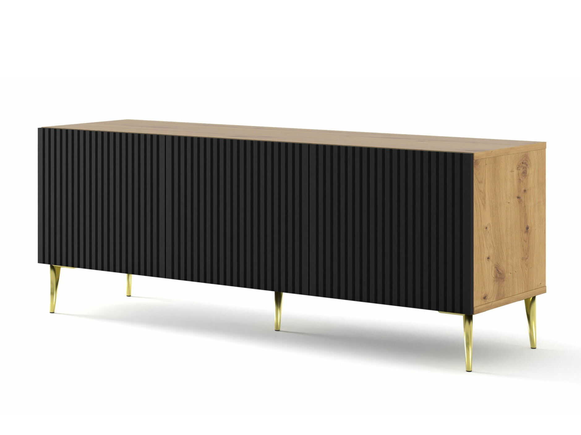 TV stol Mirmaro 102 (Crna + Hrast Artisan)