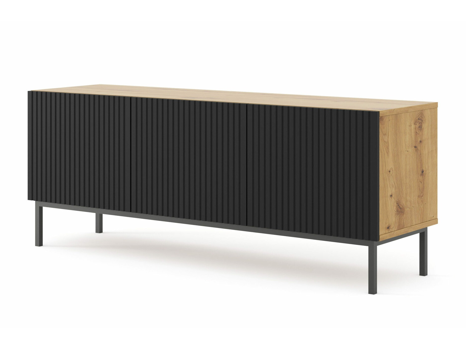 TV stol Mirmaro 102 (Crna + Hrast Artisan)